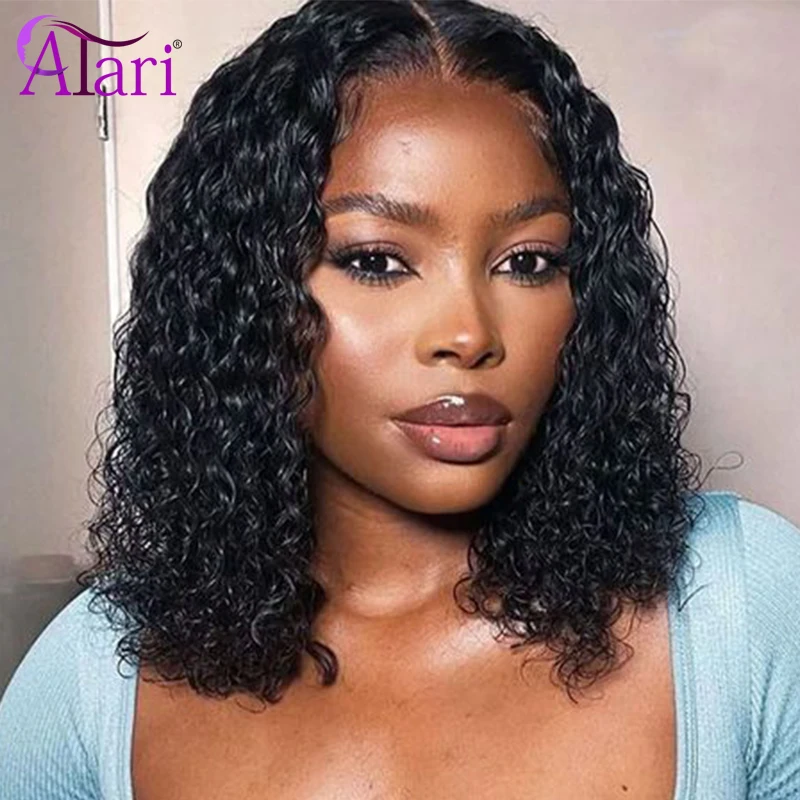 

Natural Color Jerry Curly Short Bob Wigs Transparent 13x4 Lace Frontal Human Hair Bob Wig 180 density Lace Front Remy Hair Wig