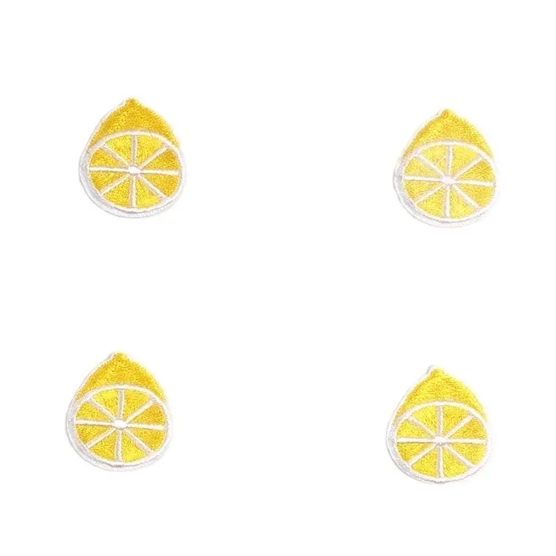 10pcs Cartoon Fruits Patches Cute Mini Lemon Patch DIY Kids Clothing Stickers Embroidery Baby Clothes Appliqued Badge Appliques