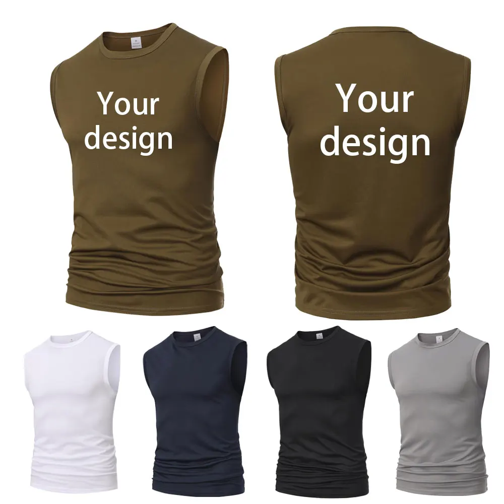 O-neck Sleeveless Basketball Shirts Sports Gym Running  Quick Dry Group Purchase Tank Top Customize Logo Pattern