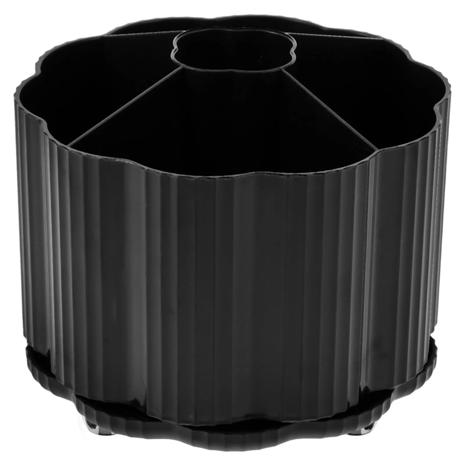 Rotating Pen Holder Makeup Brush Organizer Multi Compartment Storage Bucket for Vanity Countertop Bathroom Desk Decor