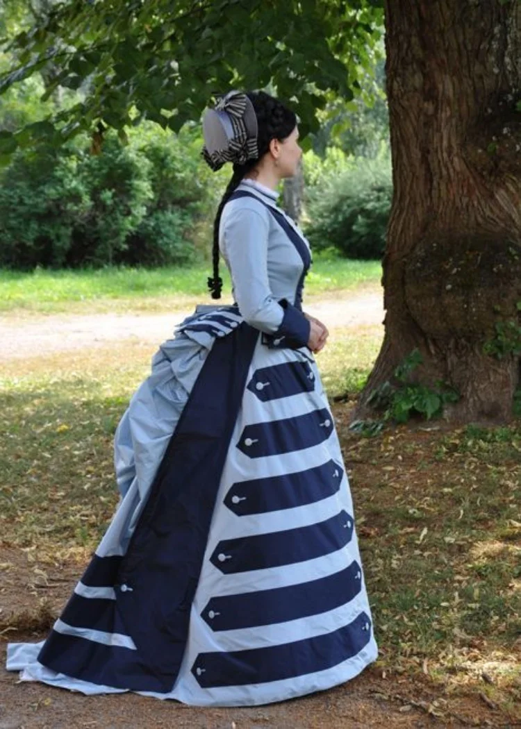 Victorian Gothic Steampunk เดินเครื่องแต่งกาย Edwardian Duchess Rococo เยี่ยมชมวันชุด Colonial Civil War Tea Party Ball Gown