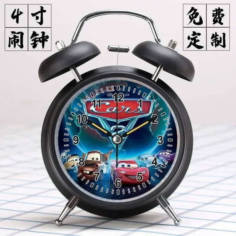 Cars children's alarm clock cartoon Lightning McQueen little boy student silent metal bell Mack creative personalized clock