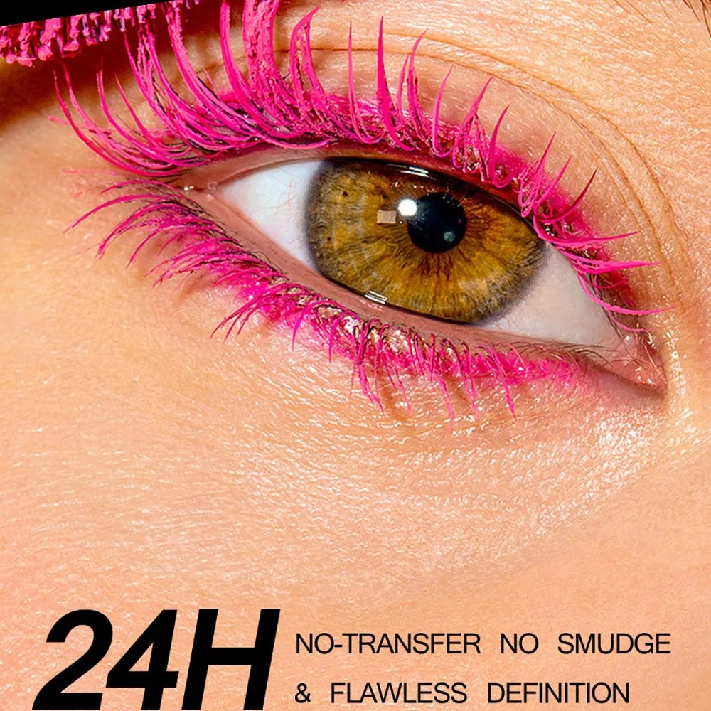 Máscara de pestañas colorida, resistente al agua, a prueba de manchas, Mini cepillo para pestañas rizadas voluminosas, maquillaje para fiesta de Halloween, uso duradero