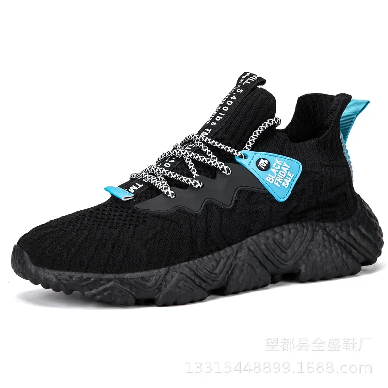 Men Shoes Spring New Style Net Shoe Breathable Tide Shoe Flying Woven Running Men Shoes Lightweight Comfortable Mesh Sports Shoe