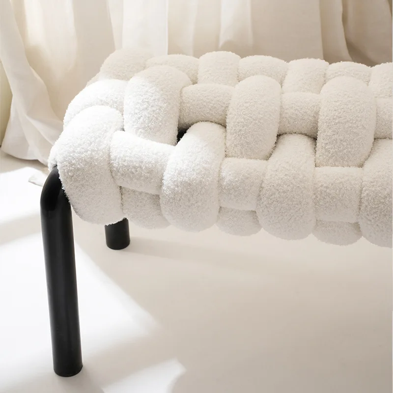 Crème windbedkruk designer lichte luxe high-end schoenaankleedkruk