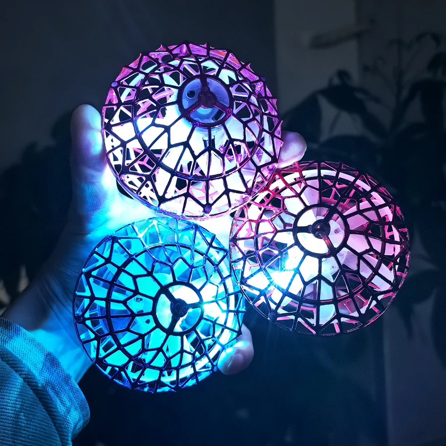 Spinning Flyball, Night Light Suspension Ball, Return Hand Throwing, Spinning, Decompression UFO, Novel Luminous Children's Gift