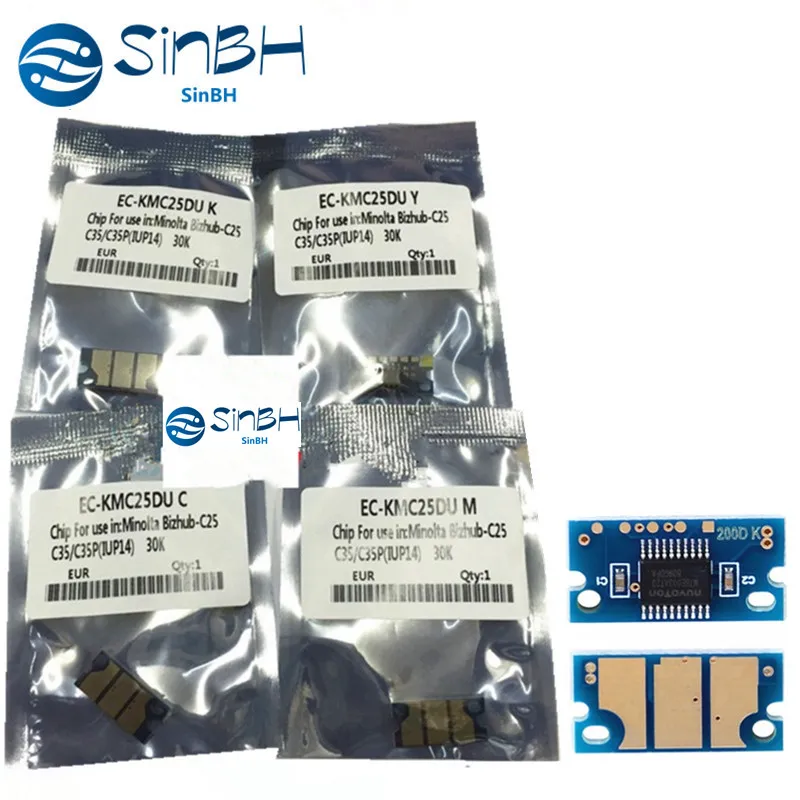 4 x drum chip for Konica Minolta C25 C35 C35P C35 P image Imaging Unit Drum Cartridge reset chip IUP14 IUP 14 IUP-14