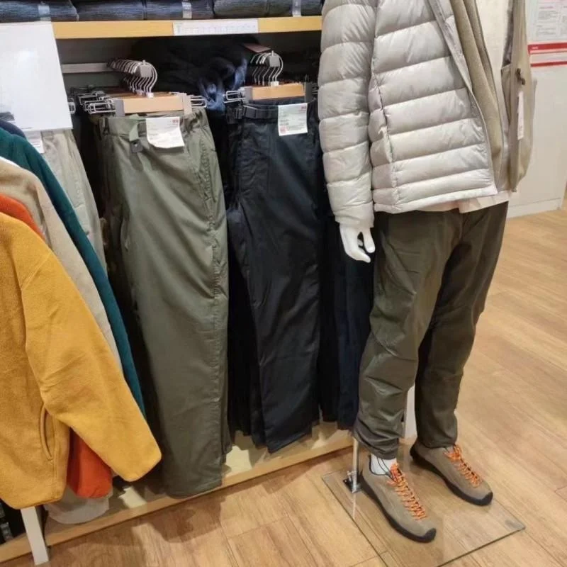 

Мужские зимние уличные водонепроницаемые ветрозащитные брюки из флиса, утепленные, не объемные, на шнурке, повседневные, длинные, прямого кроя, на молнии