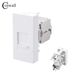 Coswall E45 / P45 Series Wall Outlet 1 Gang CAT7 RJ45 Internet With Masking Function Computer Data Connector Modular 45*22.5mm