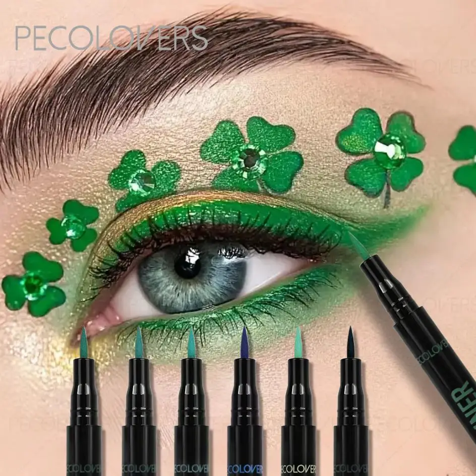 Eyeliner liquidi colorati resistenti al sudore, ad asciugatura rapida e a lunga durata, ideali per il trucco di tutti i giorni e per le feste._voghion.com