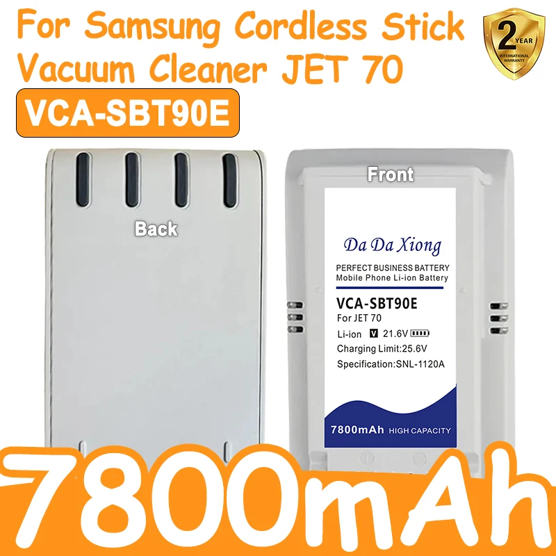 

Аккумулятор DaDaXiong 7800 мАч VCA-SBT90 для беспроводных ручных пылесосов Samsung Vs9000 Jet90 Jet75 Jet90E VCA-SBT90