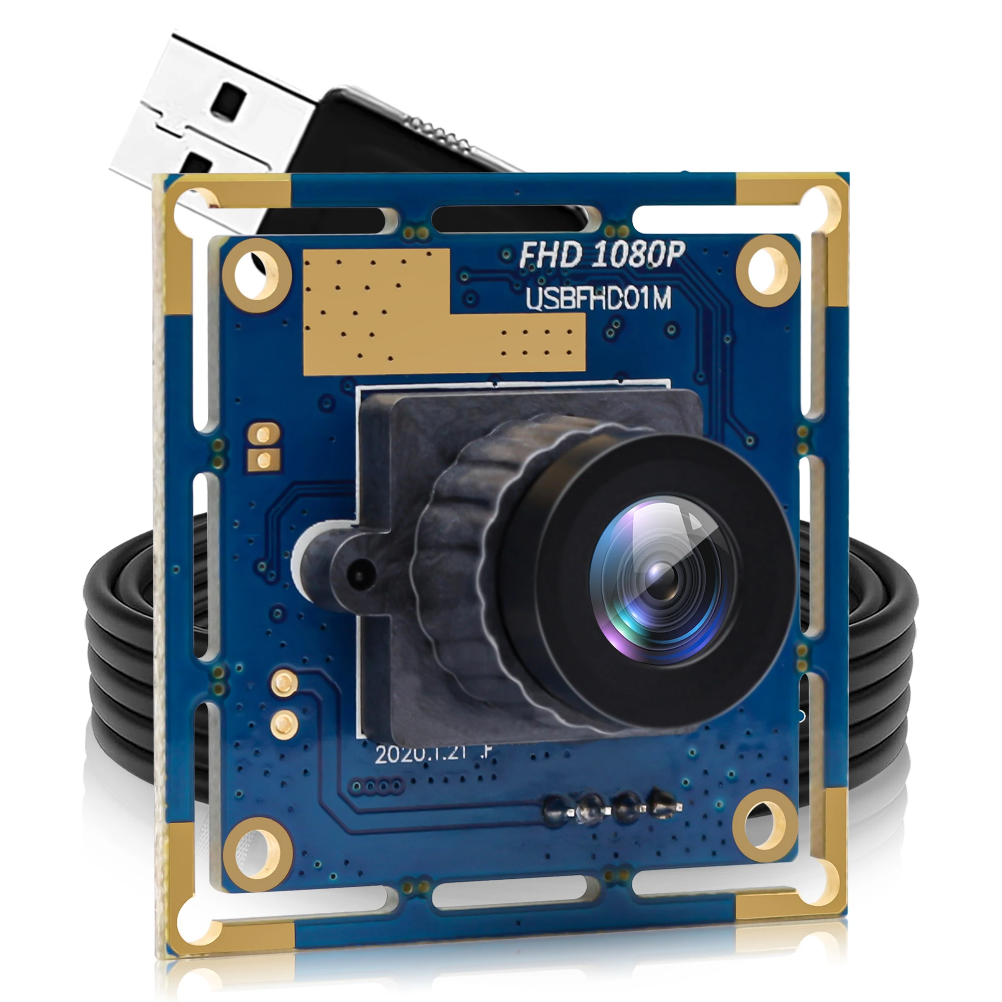 High Speed 120fps USB Camera Module FHD 1080p OV2710 CMOS Mini UVC Webcam with 2.1mm Wide Angle Lens for Sports Analysis