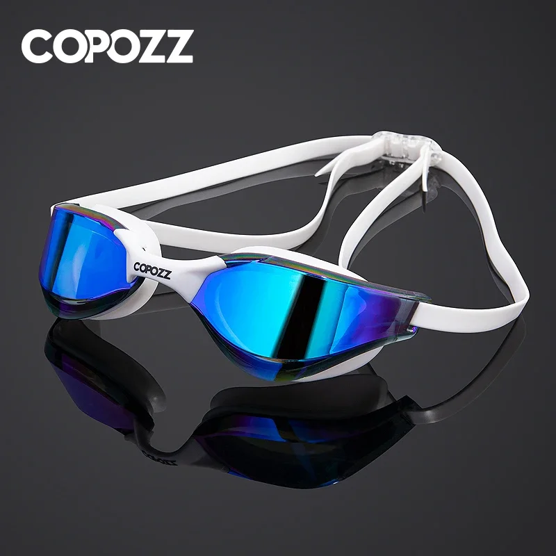 COPOZZ Professional Waterproof Anti-fog Swim Glasses Men Women Goggles with Case