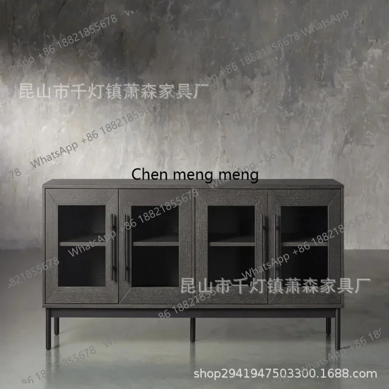 

Скандинавская мебель в стиле минимализм, легкая роскошь, ретро-дизайн, тумба под телевизор из массива дерева, французский стиль, тумба для хранения вещей в гостиной.