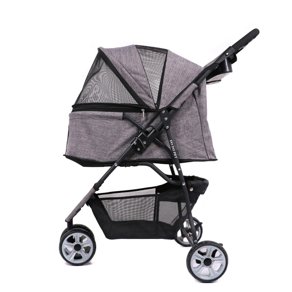 wholesale portable pet strollers and Nylon Small dog cat trolley Pet Trolley Carriage Cart