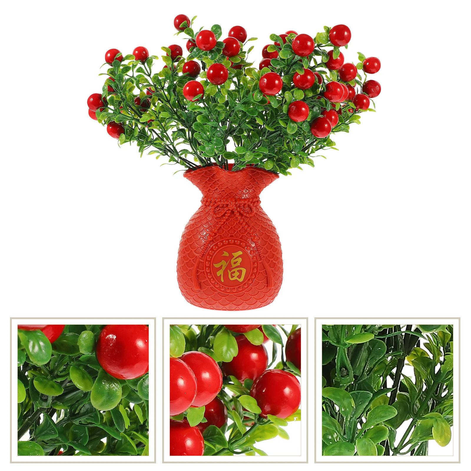 

1 Set of Creative Money Bag Shape Flower Vase Home Decorative Desktop Office Vase Decor with Fruit Flower