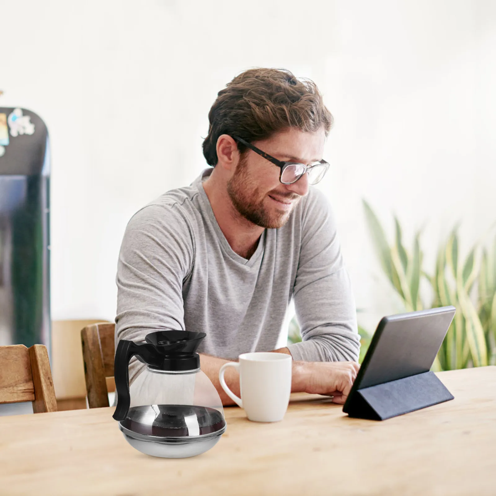 

Кофеварка для плиты с стеклянным корпусом и дном из нержавеющей стали, совместимая с индукционными плитами, термостойкая, для дома