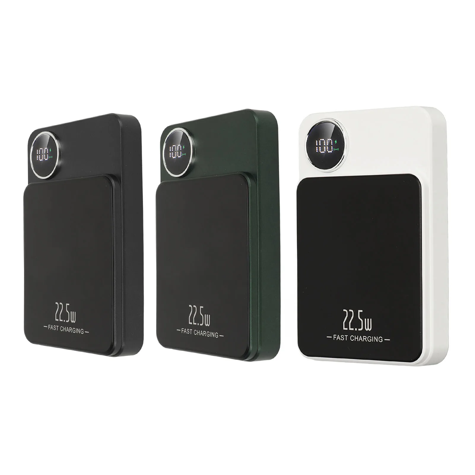 Magnetic Portable Wireless Portable Accurate Power Display Built in 5000mah Battery Magnetic Power Bank 15W