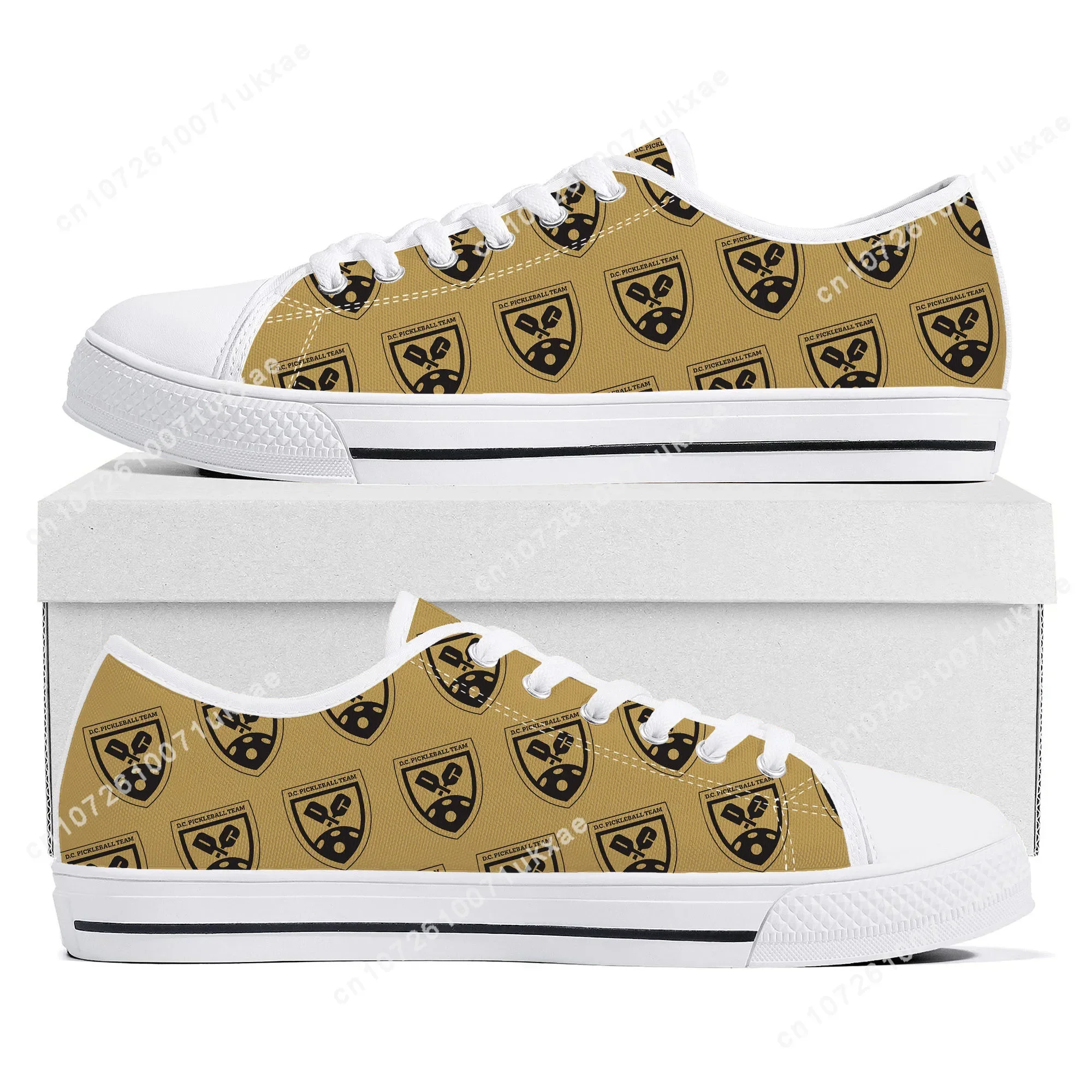 D.C. PICKLEBALL TEAM pickleball Low Top Sneakers Mens Womens Teenager Canvas High Quality Sneaker Casual Custom Made Shoes DIY