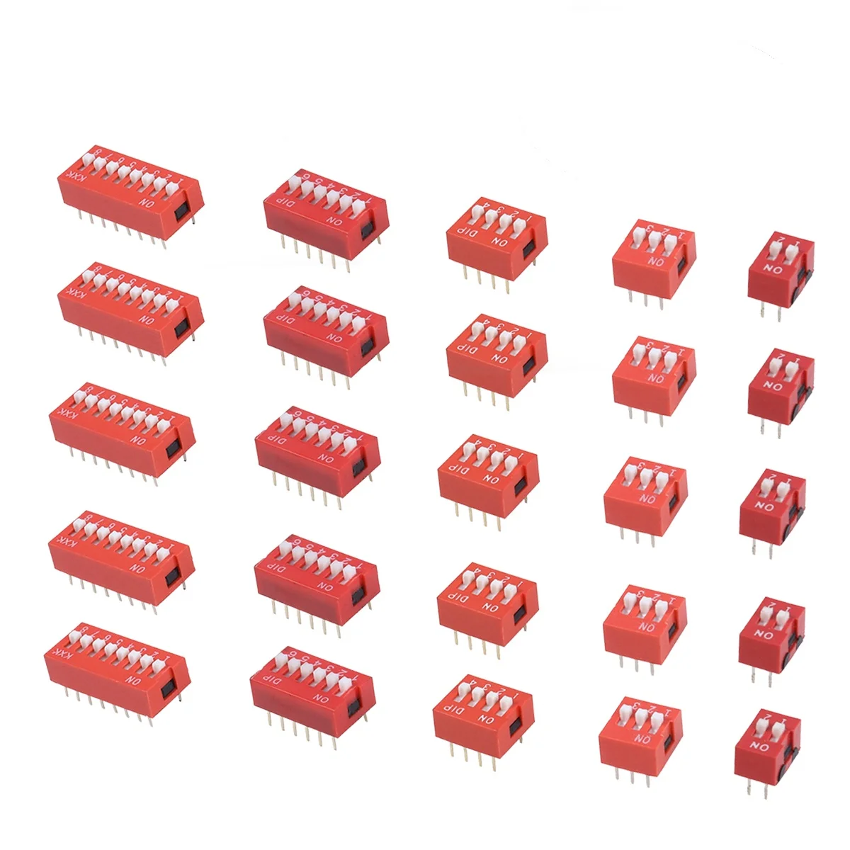 

35pcs Dip Switches Encoding Switch 440V Rated Voltage for Breadboard Circuits Toggle Slides Switches Electrical Devices
