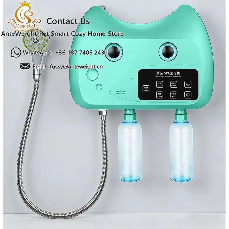 Pet SPA Bubble Machine Fine Bubbles Automatic Shampoo Dilution for Dogs Cats Grooming Salon Use