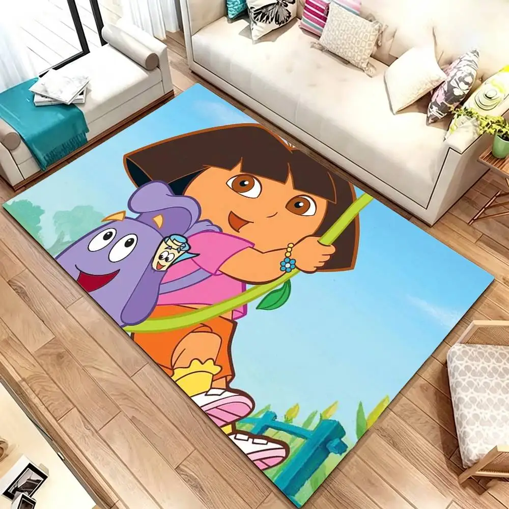 Cartoon D-Dora The Explore Floor Mat Bathroom Absorbent Mat Rugs Simple Door Dirt-resistant Mat Home Kitchen Mat