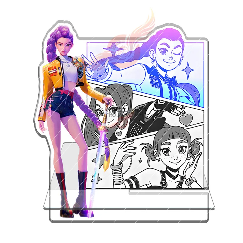 Kpop Demon Hunters Kawaii Zoe Rumi Mira Saja Boys Superstar Akrylowy Stojak na Telefon Komórkowy Stojak Ekspozycyjny na Zdjęcia Tablica Reklamowa Prezent