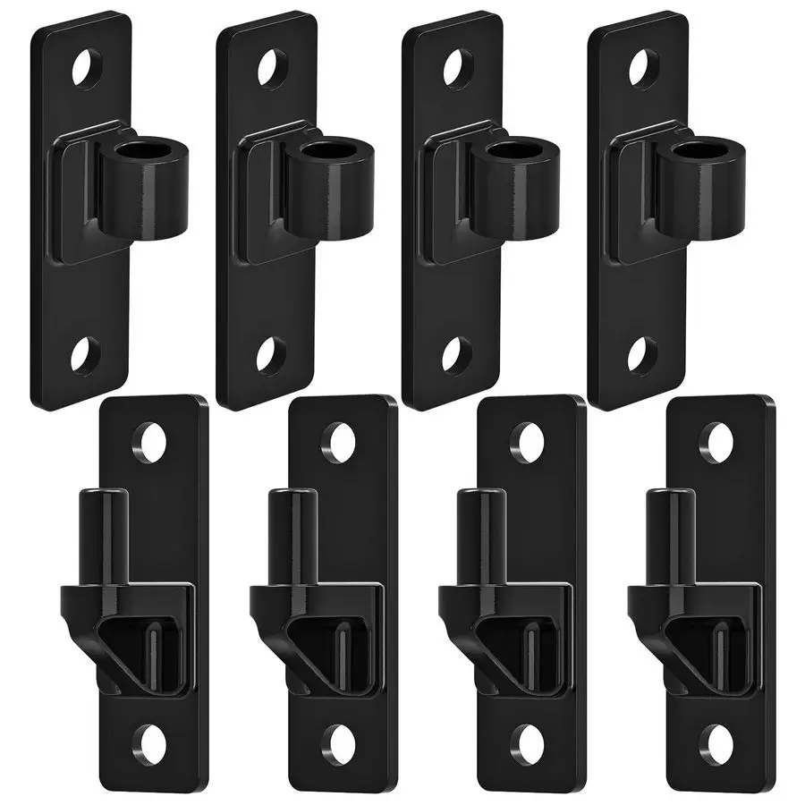 

Петли для ворот Duty, высокопрочная сталь из 4 шт. с гальваническим покрытием, грузоподъемность 600 фунтов, черные петли толщиной 6 мм для фермерских ворот