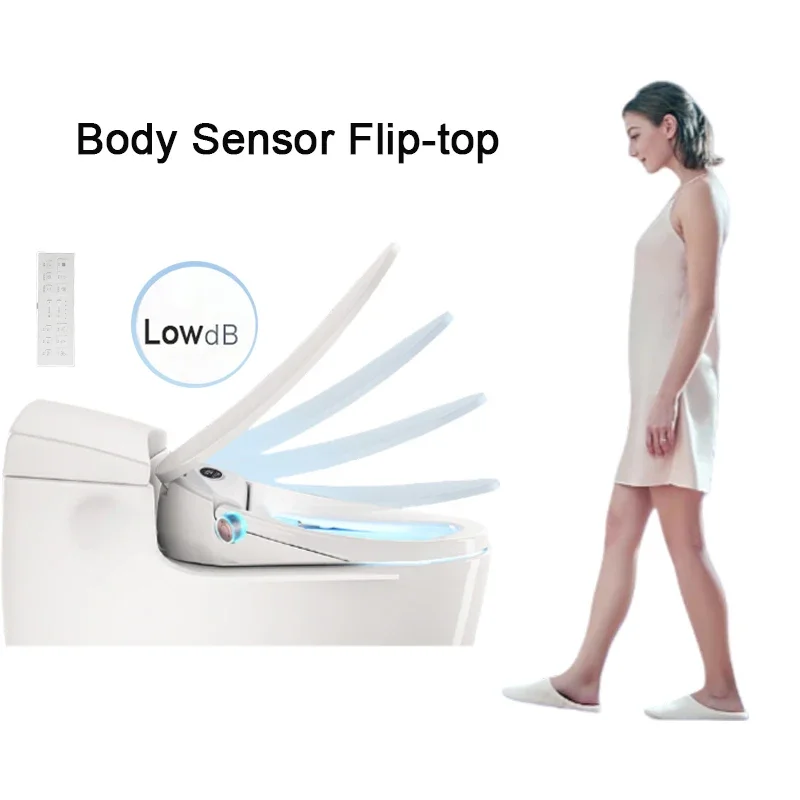 

Auto Flip Top Bidet Toilet Seat Cover Movable Nozzle Washing Heated Seat Intelligent Toilet Lid Full-function Auto Washlet Bidet