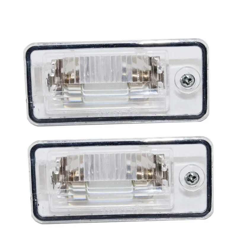 2Pcs Left+Right License Plate Light Lamp Lens 8E0807430A 8E0807430B For Audi A3 A4 S4 B6 B7 A6/S6 Q7 2007-2009 RS4 2006-2008