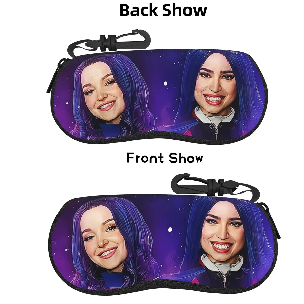 

Mal And Evie - Descendants Shell Glasses Case Portable Sunglasses Box Women Men Soft Eyeglass Bag Pouch