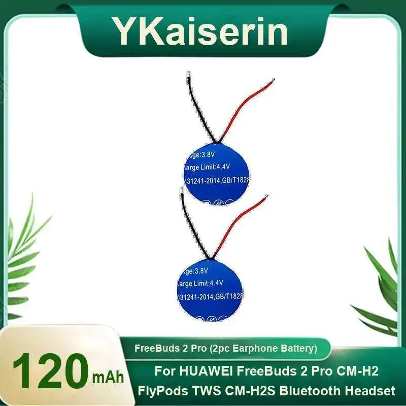 

Earphone Battery 120Mah For Huawei Freebuds 2 Pro CM-H2 Flypods Tws CM-H2S Bluetooth Headset 2Pc Rapid Charging