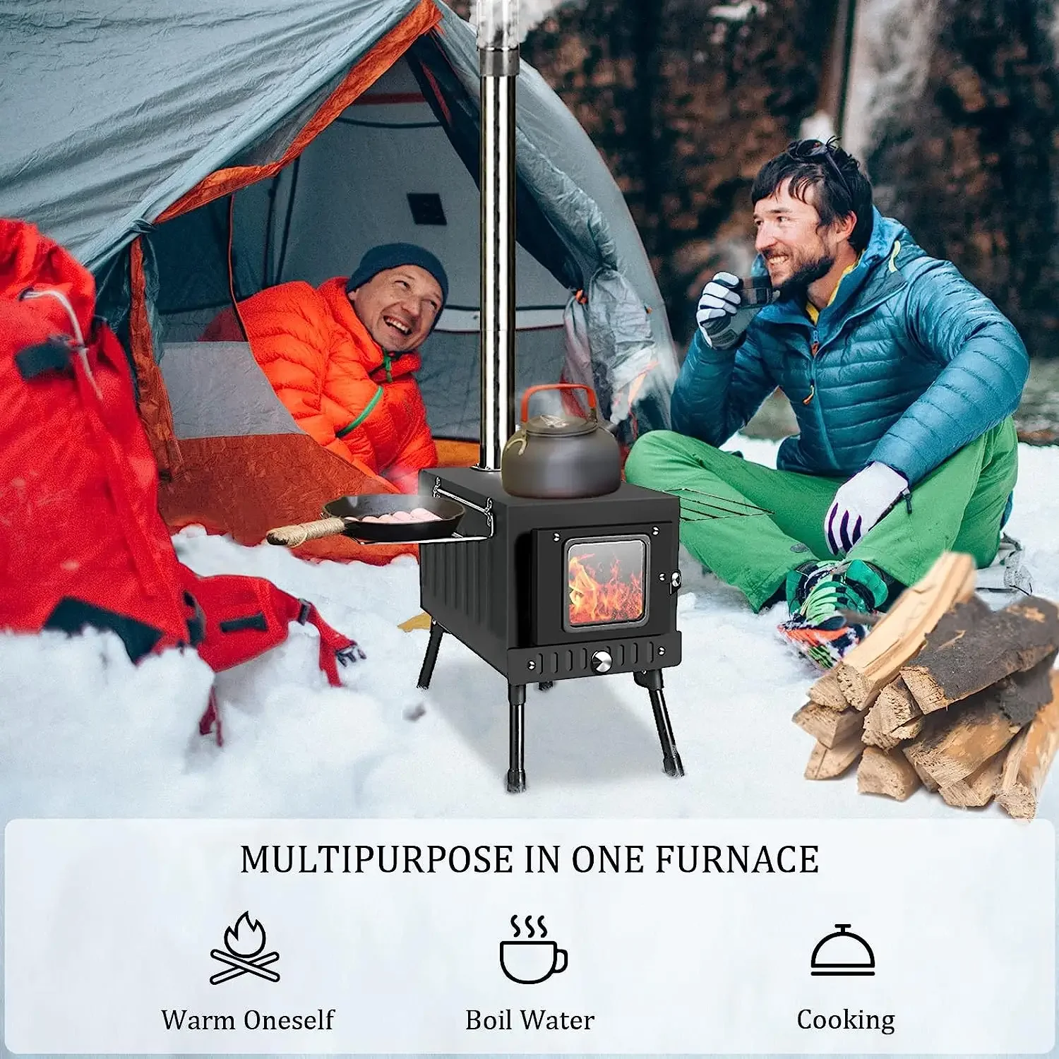 Folding Portable Wood Stove for Tent outdoor camping sauna hot tent stove