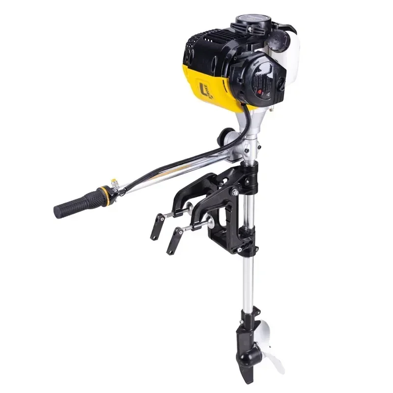 37.6cc Small Outboard Motor 4 Stroke Air Cooling Boat Engine 1E40F 1KW Manual Start, Adjustable Tilt