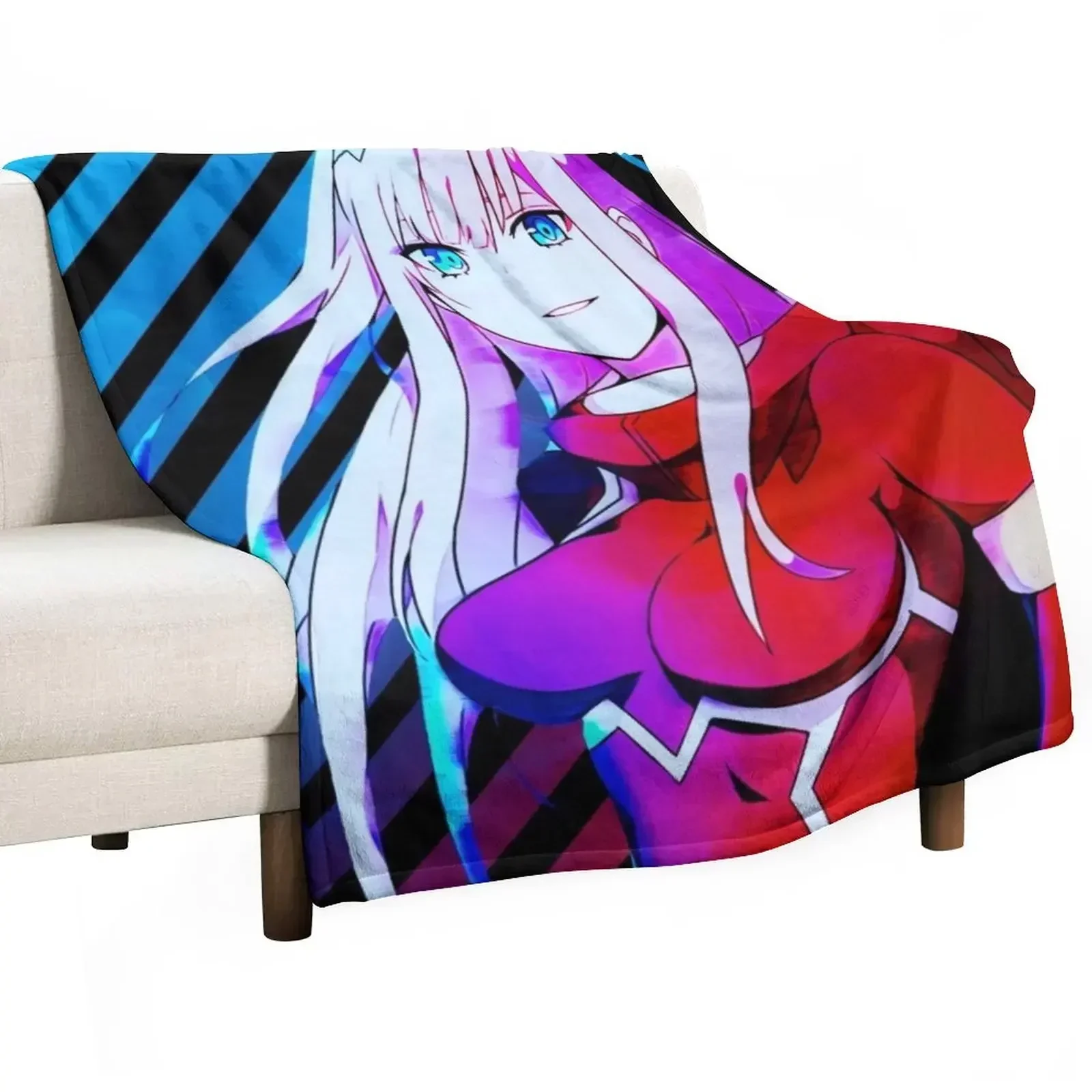 Franxx Ram Ichigo Throw Blanket Hairy blankets ands For Sofa Thin Blankets