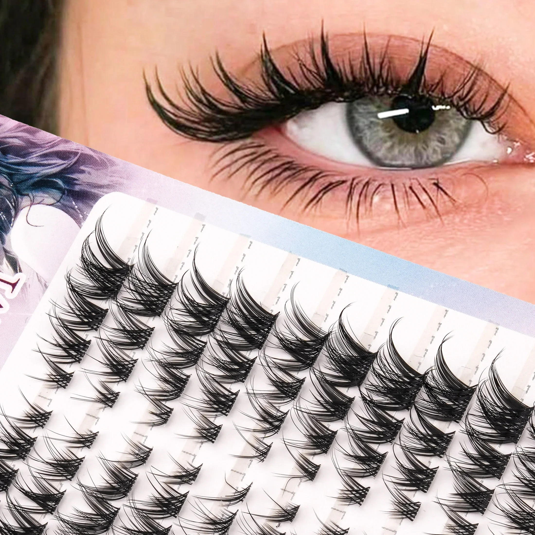 Eyelash Extension Cat Eye Wispy - Tilki Gözü Görünümlü, Yapay Kürkten Yapılmış,