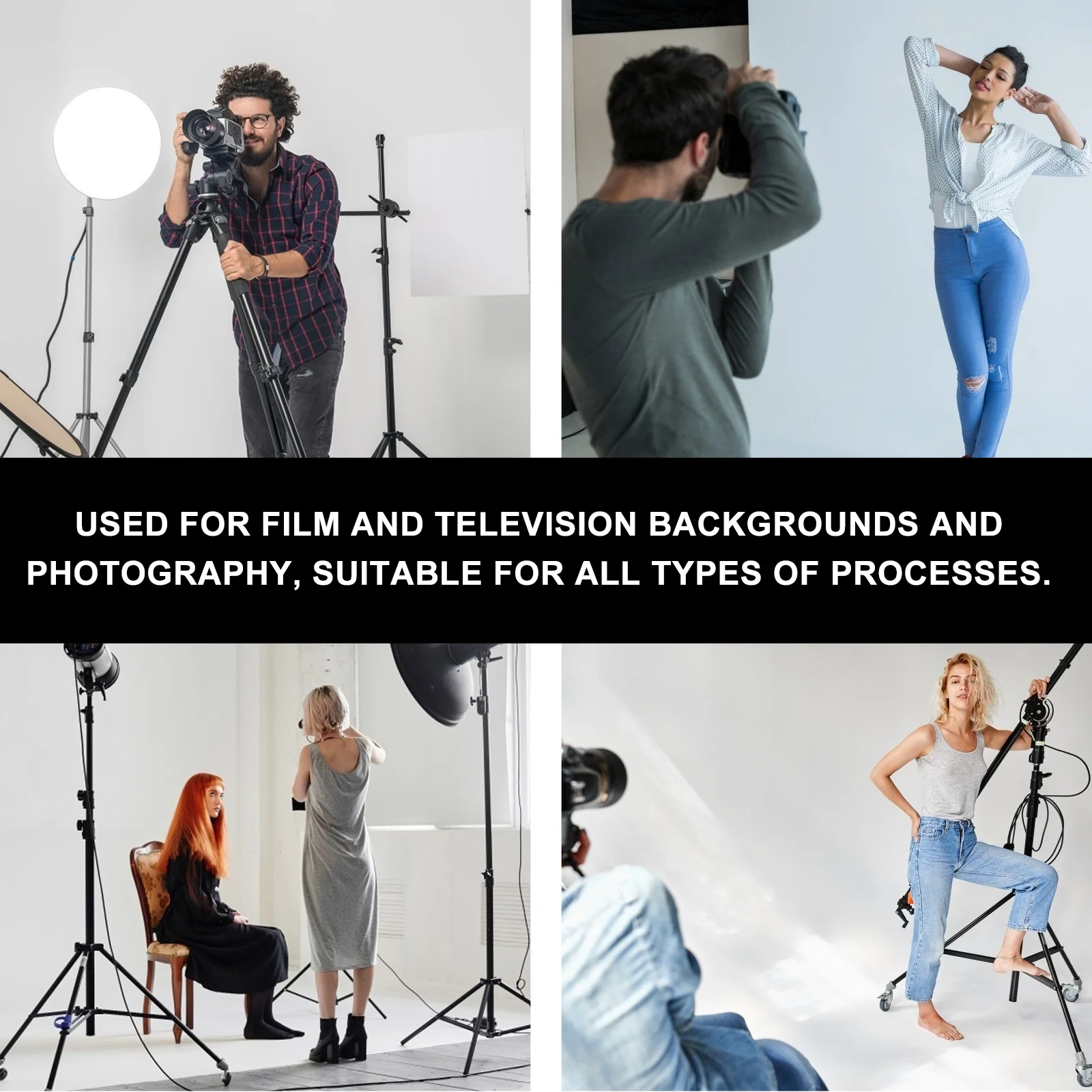 

1Pcs Absorbent Black Photography Backdrop Cloth Wear-Resistant Backdrop Fabric for Photography Video Background Screen