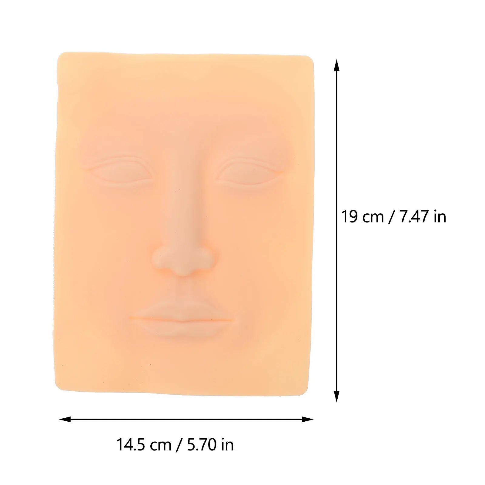 문신용 실리콘 얼굴 피부 3개, 내구성 있는 탄성 연습 시트, 눈썹 문신 훈련 도구, 가짜 인간 얼굴