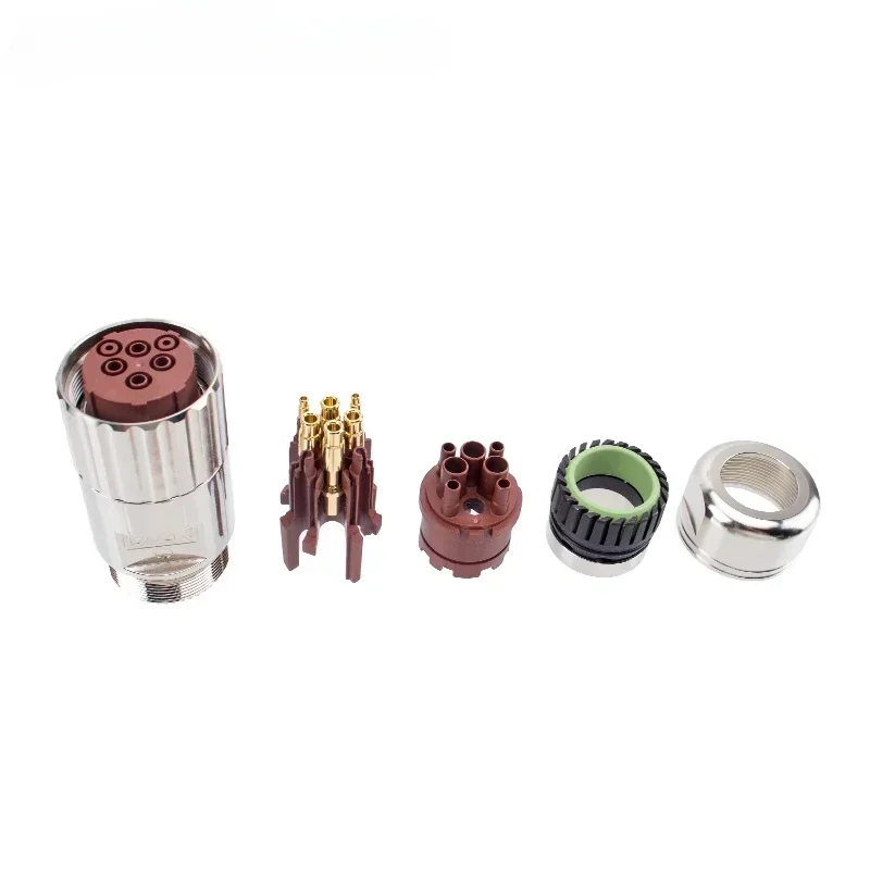 30A 70A Large motor Connector 6 8Pins Straight Female Assembly Metal Plug Servo Power Connector M40