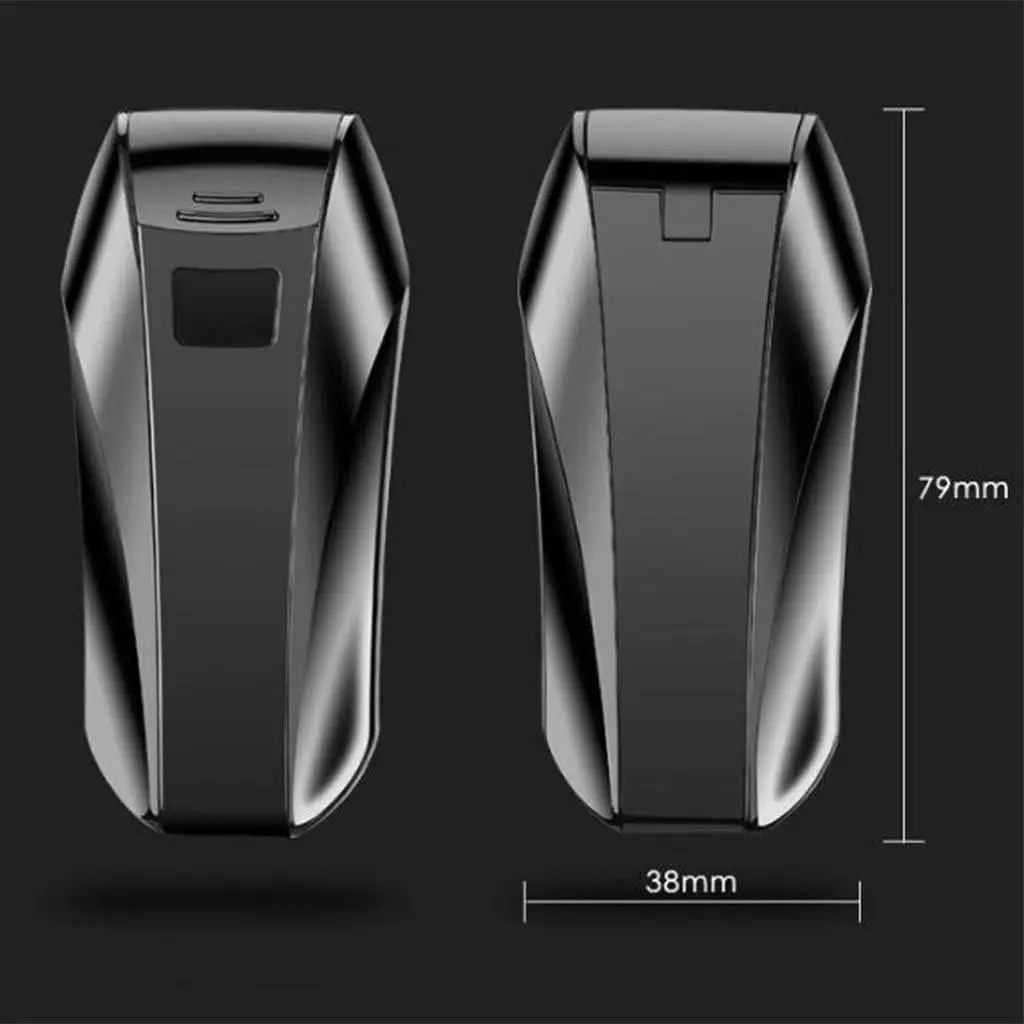 Dual Arc Flameless Windproof Rechargeable Lighter Smart Battery Display Rose Gold