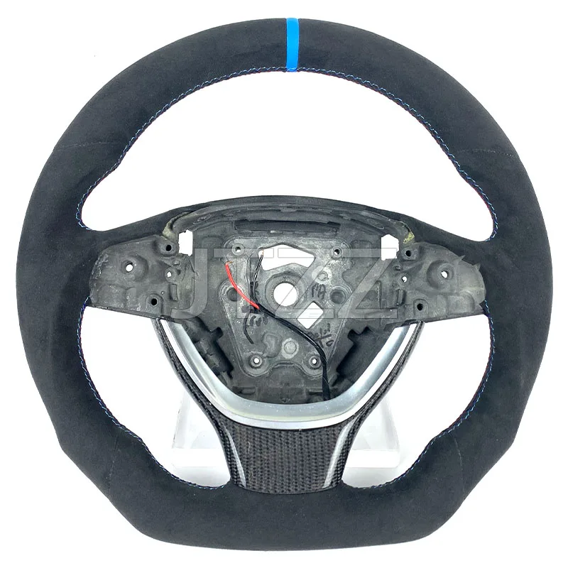 suede steering wheel with carbon fiber decorative cover style custom car steering wheel