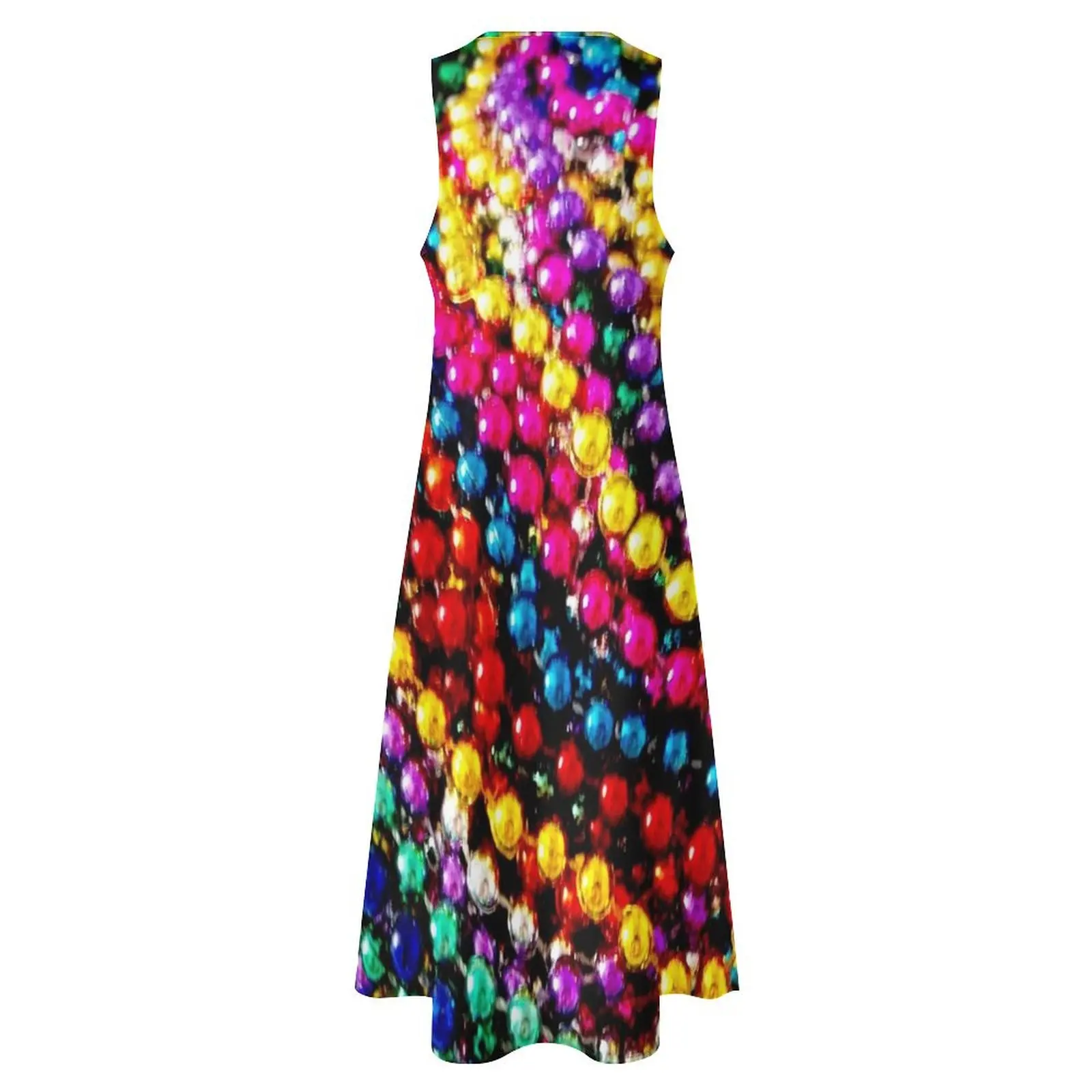 MARDI GRAS BEADS; Vestido largo con estampado Art Deco, vestidos para mujer, ropa, vestidos de verano para mujer, vestido