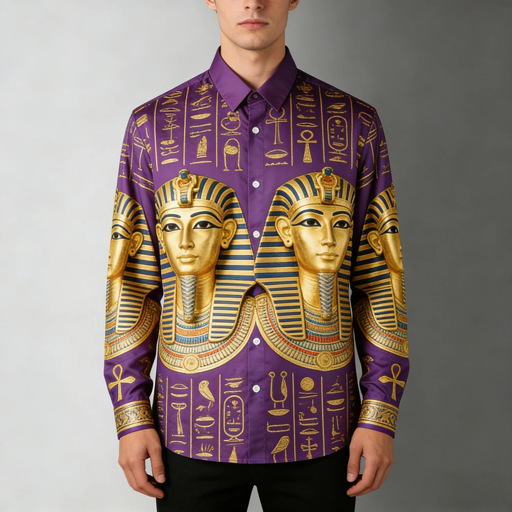 الرجال السماء المرصعة بالنجوم المستقبل العلوم والتعليم الأداء 3D قميص مطبوع هاواي الاستوائية طويلة الأكمام التلبيب الملابس في الهواء الطلق