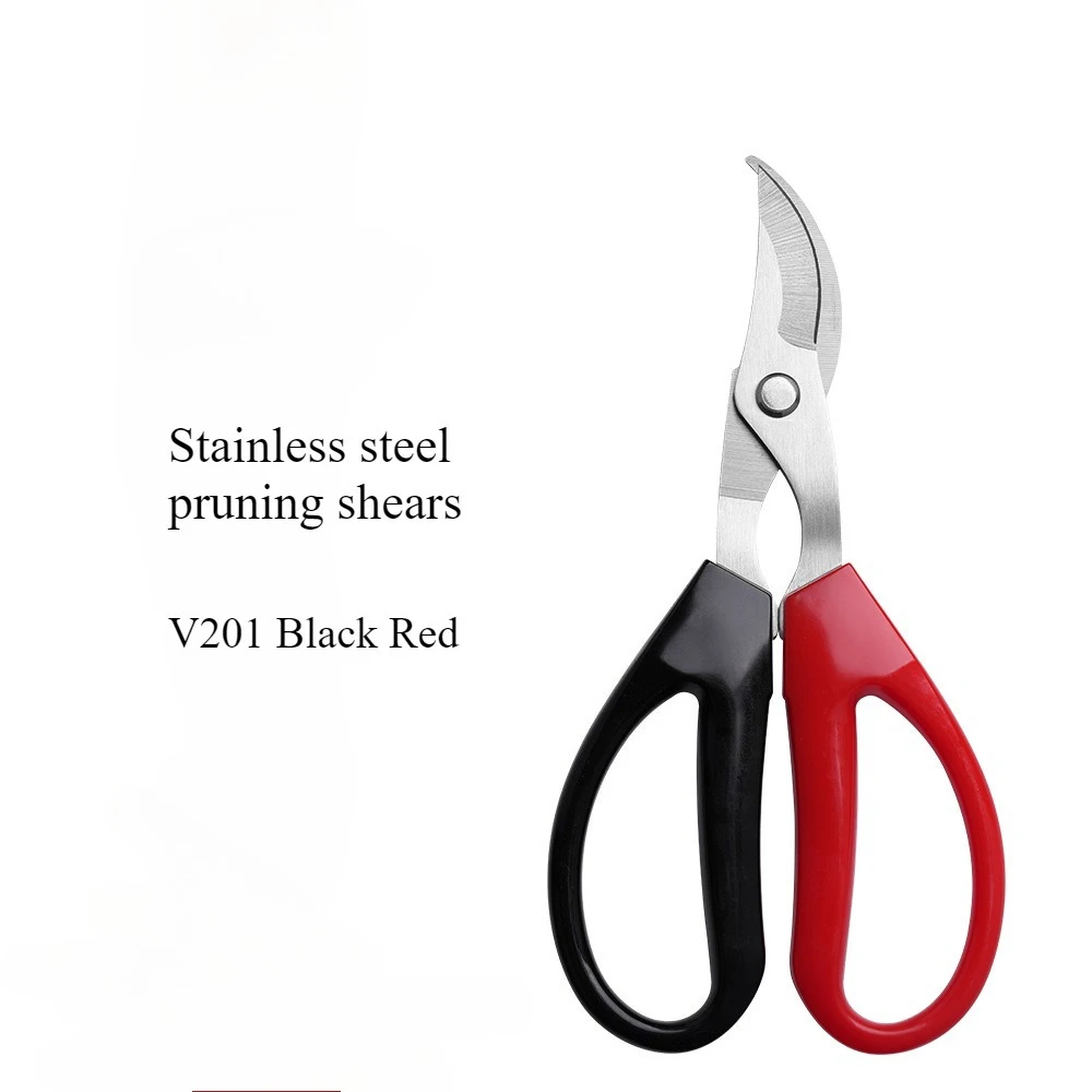 Stainless Steel Anti-Slip Garden Scissors - Fruit Picker for Grapes, Strawberries - Pruning Shears for Fruit Tree Grafting Tools
