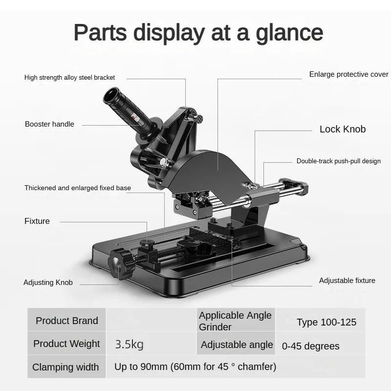 Support de meuleuse d'angle universel multifonction, Conversion de scie de Table, petite Machine de découpe et de polissage, Base fixe