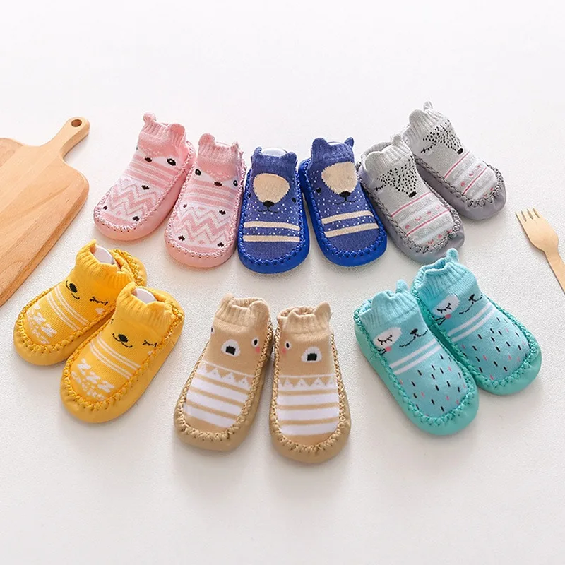 

Newborn Baby Socks with Rubber Soles Infant Baby Girls Boys Autumn Spring Children Floor Socks Shoes Anti Slip Soft Sole Sock