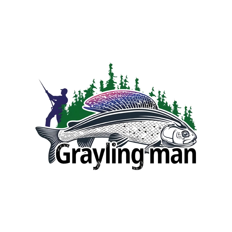 

Grayling Man Fishing Vinyl Stickers Waterproof Decorative Stickers For Cars, Motorcycles, Computers, Refrigerators