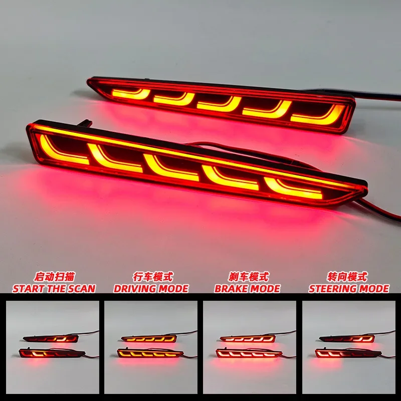 2Pcs Car Rear Bumper Light Reflector Rear Fog Lamp Modified LED Streamer Steering Driving Brake Lights For TOYOTA TANK ROOMY detail image 9