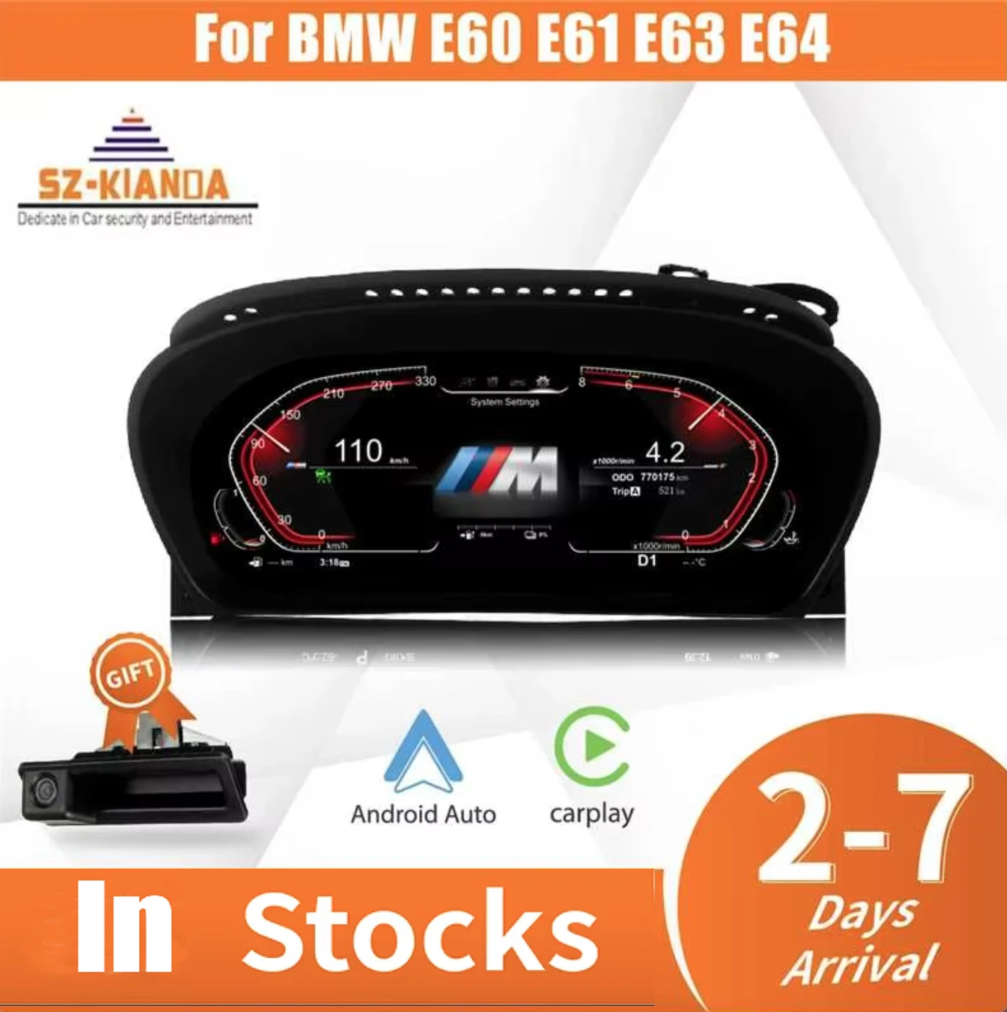 2025 Latest Original Digital LCD Instrument Panel For BMW 5 Series E60 E61 E63 E64 525D CCC CIC Cluster Cockpit Voor speedometer