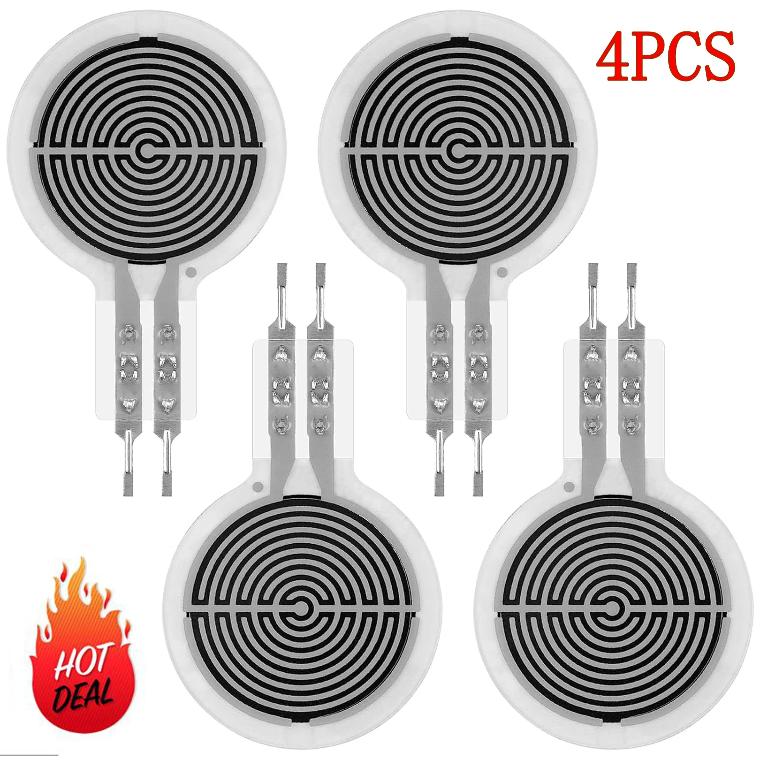 4PCS RP-C10/RP-C18 Flexible Film Pressure Resistance Sensor Assists Pressure Sensing Pen Tactile Intelligent Force Sensing FSR